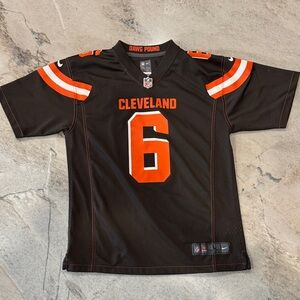 Cleveland Browns Mayfield Football Jersey with Orange Accents